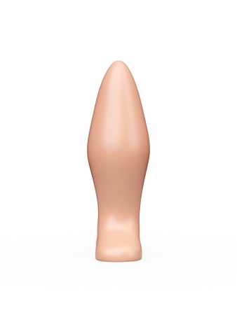 Телесный анальный плаг - 11,5 см.